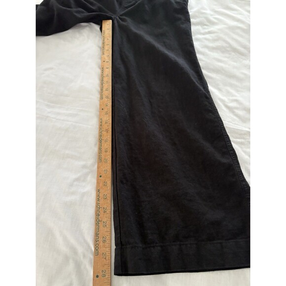 Briggs Linen Blend Wide Leg Pants Size M Black Beachy Lagenlook Boho Festival - Picture 13 of 16